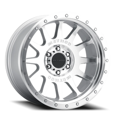 Aluminum Wheels 20x10 NV MR605 Bolt Pattern 8 On 170 Offset -24 Lip Size 2.83 Machined Silver SL Clear Coat Method