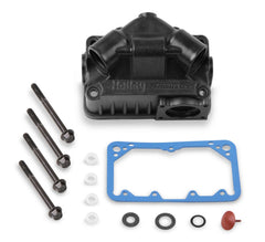 Hard Core Gray Aluminum Center Hung V Bowl Kit Secondary with Pump Provisions Convert Anything from Your Old 3310 to a Dominator to Holley's New Aluminum Fuel Bowls! Holley
