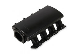 Sheet Metal Fabricated Intake Manifold GM Ls3/L92 92Mm Throttle Body Opening + Fuel Rail Kit Black With Logo Low Profile Mounting Provision For Map Sensor On Rear Of Intake Plenum Use GM #12592525 Or Equivalent Sniper EFI