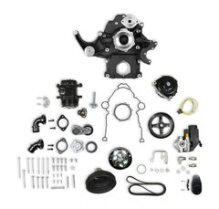 Black Mid-Mount Complete Accessory System Gen III Hemi Engine VVT Fits 2009 & Up 5.7L & 2011 & Up 6.4L Engines Black Finish Factory Style Damper Holley