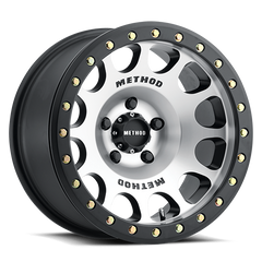 Aluminum Wheels 17x9 Beadlock MR105 Bolt Pattern 5 On 127 Offset -38 Lip Size 1.77 Matte Black MBM Machined Face Method