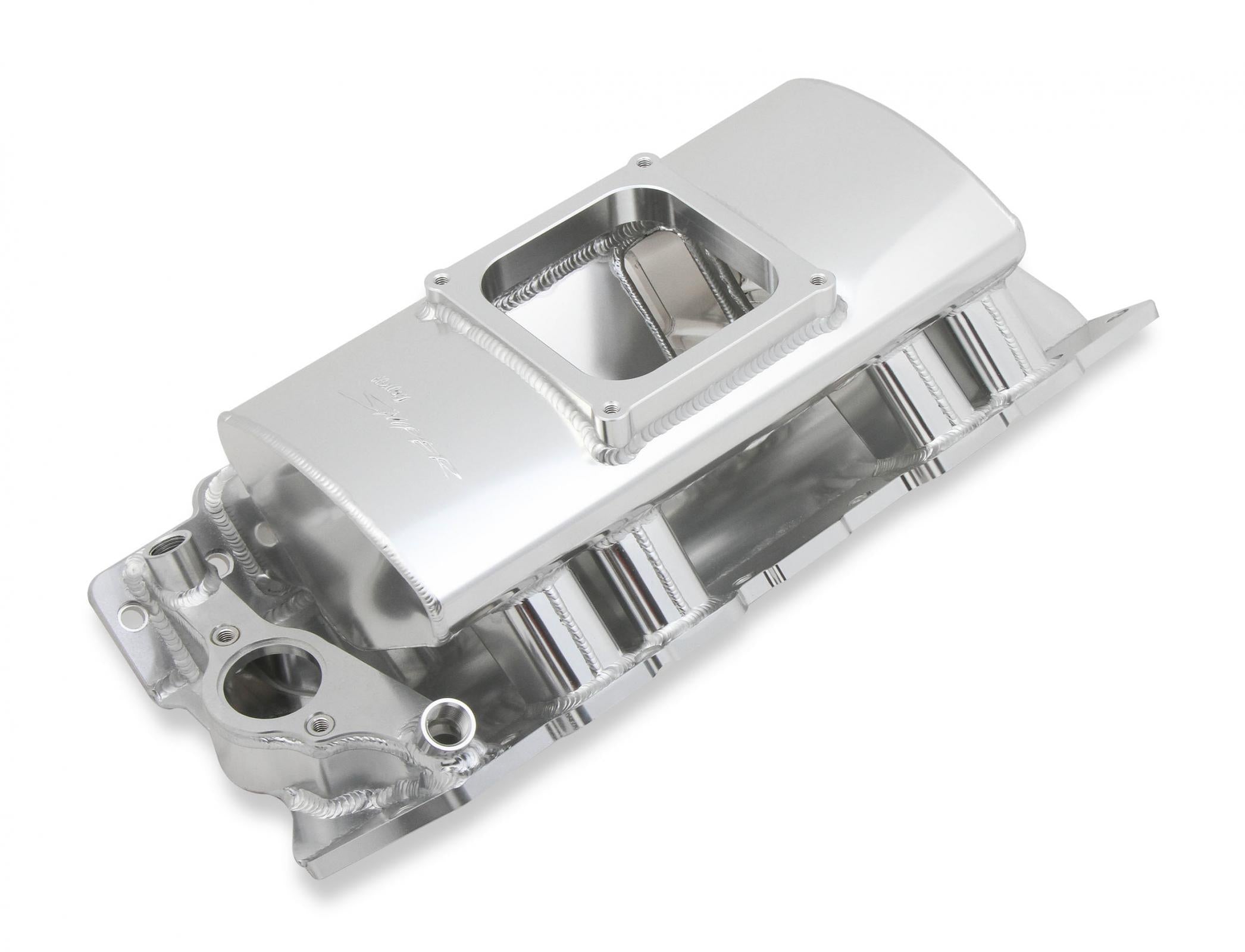 Sheet Metal Fabricated Intake Manifold Big Block Chevy Fabricated Intake Manifold Bbc Single Plane 1 X 4500 Silver With Logo Sniper EFI
