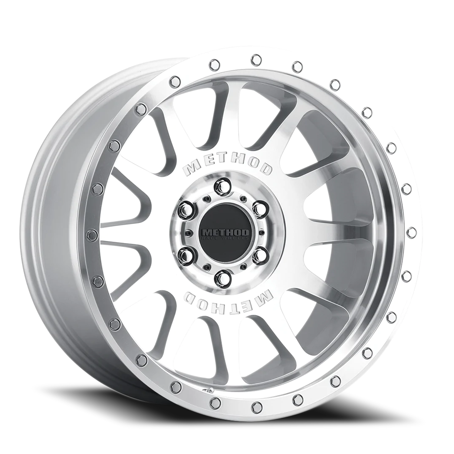 Aluminum Wheels 20x10 NV MR605 Bolt Pattern 8 On 170 Offset -24 Lip Size 2.83 Machined Silver SL Clear Coat Method
