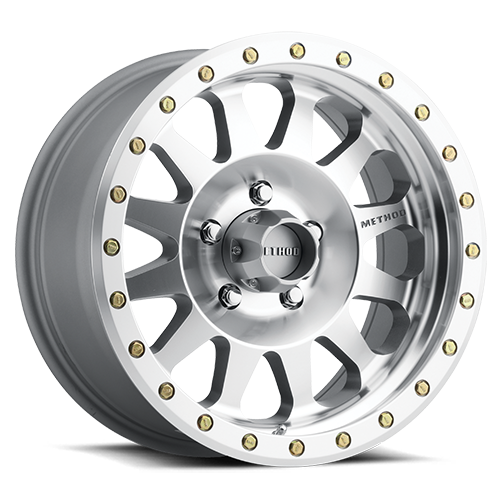 Aluminum Wheels 17x8.5 Double Standard MR304 Bolt Pattern 5 On 139.7 Offset 0 Lip Size 2.6 Machined SL Clear Coat Method
