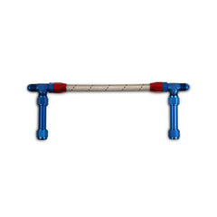 Fuel Line Dual Fuel Lines for Gen 3 Dominator Carburetors w -8 O-Ring HP Bowls Fuel Line with Dual 8AN Inlet, Red & Blue Fittings with Stainless Hose Holley