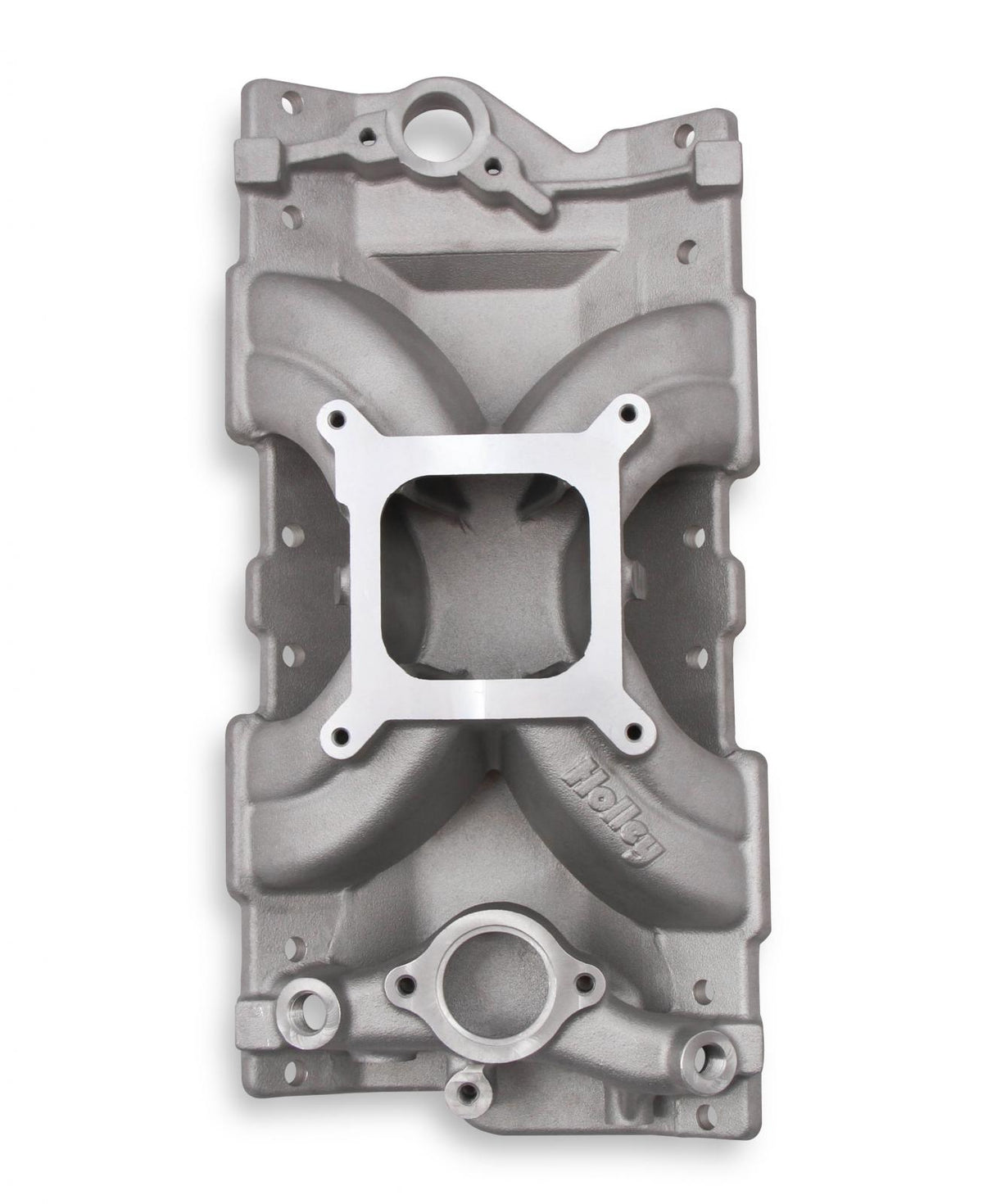 Single Plane Intake Manifold- Chevy Small Block V8 Intake Manifold 1957-1986 262ci-400ci, 1987-later with Aluminum Heads Holley