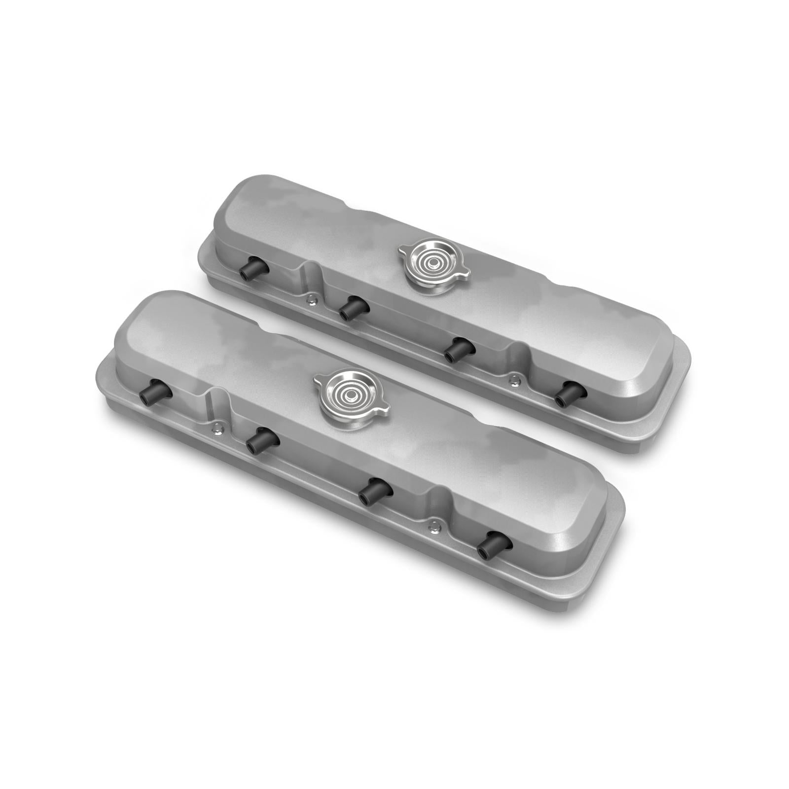 2-Piece Pontiac Style Valve Cover Gen III/iv LS Natural Chevrolet Gen III/iv LS Cast Aluminum Coil-Mounting Base & Integrated Coil Cover Holley