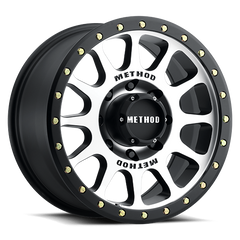 Aluminum Wheels 17x8.5 NV MR305 Bolt Pattern 8 On 170 Offset 0 Lip Size 1.3 Black BM Machined Face-Black Street Loc Method