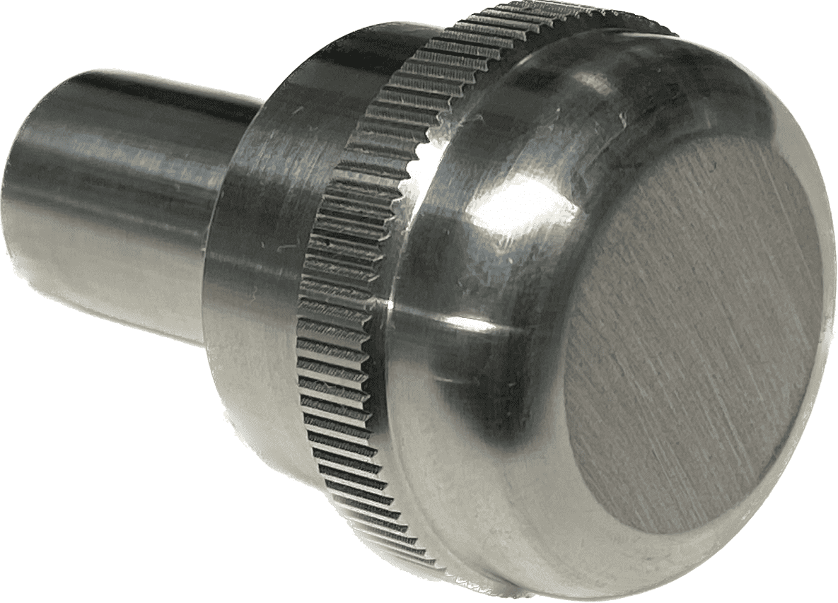 Billet Headlight Knob Flat Style Engraved UPR (fits 94-04 Ford Mustang)