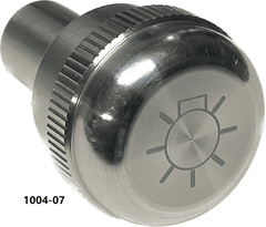 Billet Headlight Knob Flat Style Engraved UPR (fits 94-04 Ford Mustang)