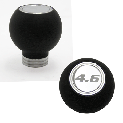 Composite Shift Knob Round 4.6 5 & 6 Speed Logo (fits 79-04 Mustang) UPR