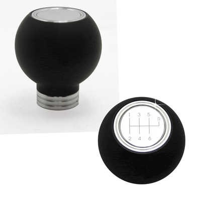 Composite Shift Knob Round 4.6 5 & 6 Speed Logo (fits 79-04 Mustang) UPR
