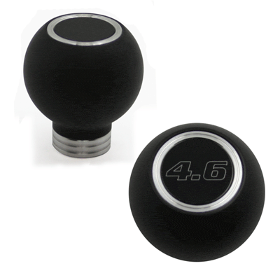 Composite Shift Knob Round 4.6 5 & 6 Speed Logo (fits 79-04 Mustang) UPR