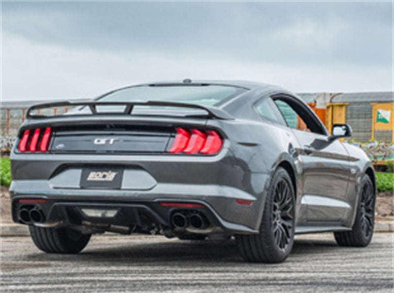 Borla 2018 Ford Mustang GT (A/T / M/T) 3in ATAK Catback Exhaust w/o Valves w/ Black Chrome Tips - lifestyle view