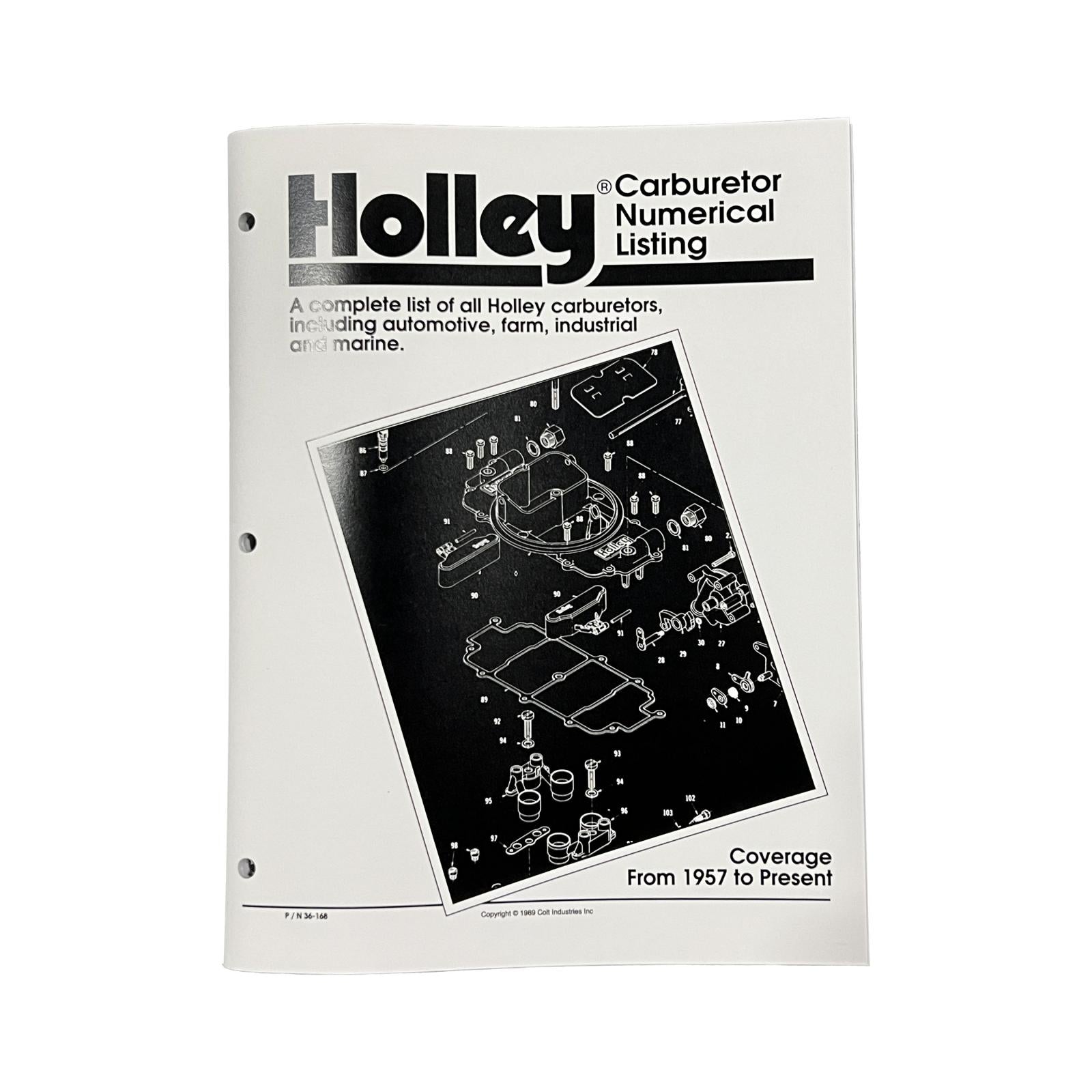 Carburetors Number Listing Handbook Carburetor Numerical Listing Holley
