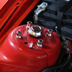 Billet Hex Strut Tower Cap Covers (fits 11-14 Mustang) UPR