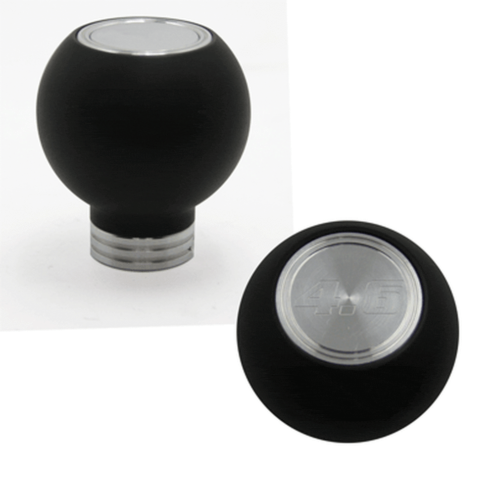 Composite Shift Knob Round 4.6 5 & 6 Speed Logo (fits 79-04 Mustang) UPR