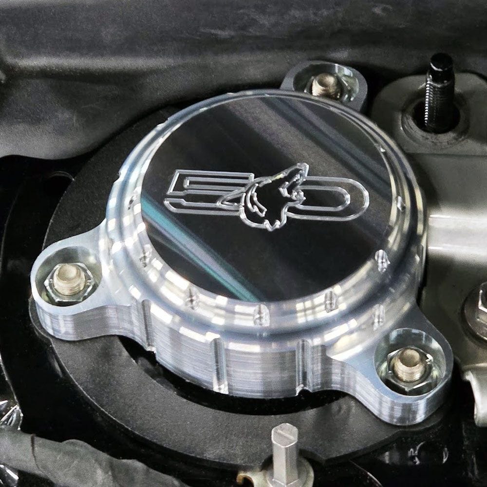 Howling Coyote Billet Strut Cap Covers Machined Engraved (fits 15-24 Mustang GT 5.0) UPR