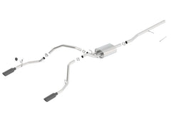 Borla 14 Silv/Sierra C/B Exhaust ATAK 1500 5.3L V8 AT/MT 2&4WD Ext Cab (78.7) WB - Black Chrome