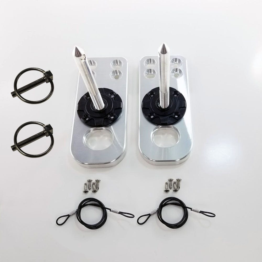 Billet Radiator Hold Down Hood Pin Kit Mount (fits 15-24 Mustang) UPR