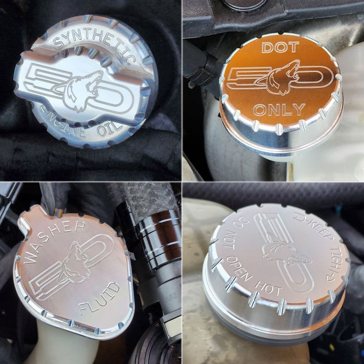 5.0 Howling Coyote Engine Cap Covers VA 2-296-717 (fits 15-26 Mustang GT) UPR