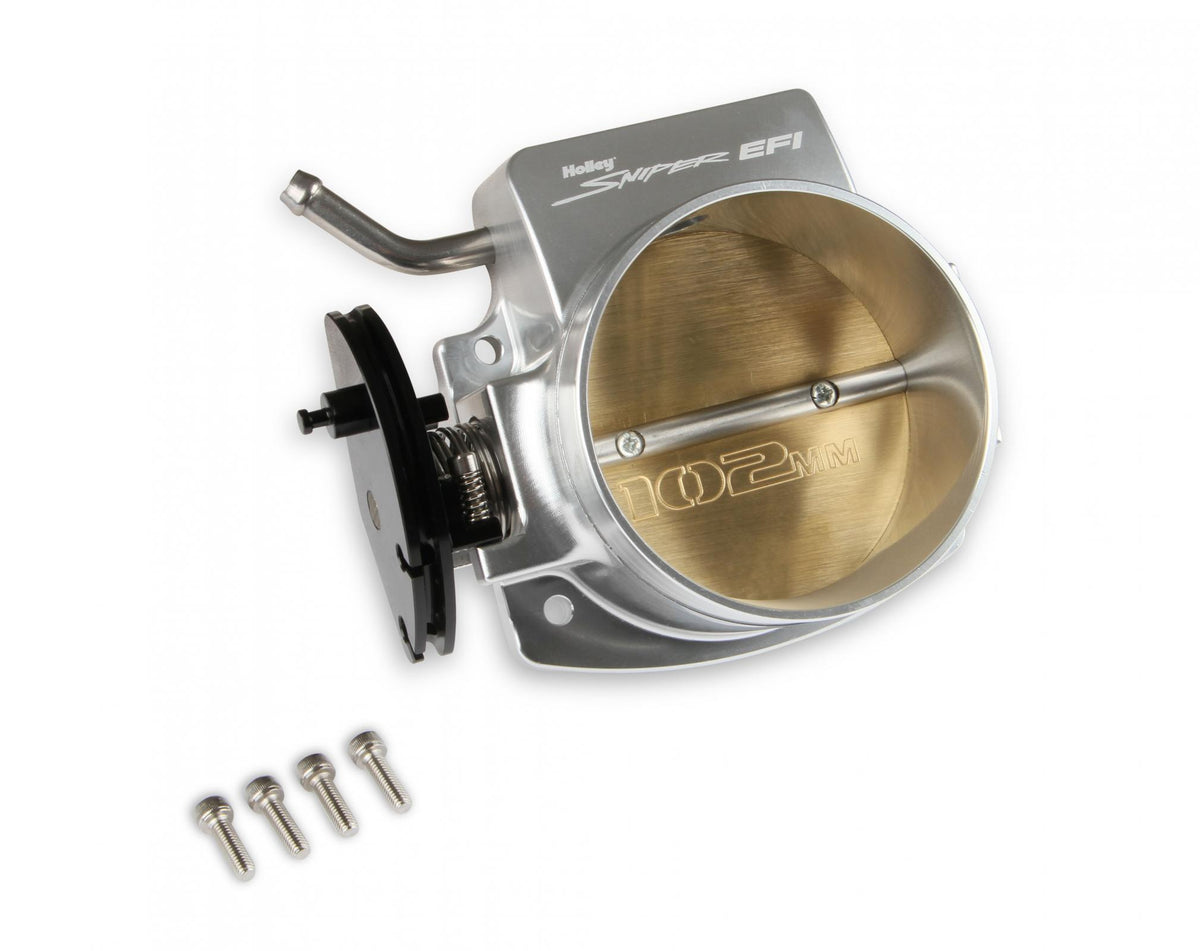 Throttle Body 102Mm Throttle Body Ls Engine, Silver With GM Iac Provision Sniper EFI