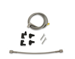 LS Steam Tube Kit W/speed Flex LS Steam Tube Kit with Braided Stainless Speed-Seal Hose, Zinc Plated Steel Hose Ends, and Adjustable Steam Vent Adapters for the Front Outlets on the Engine Holley