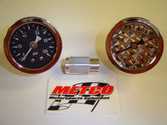 Metco Motorsports Rail Mount Fuel Pressure Gauge Kit, GM LS Series
