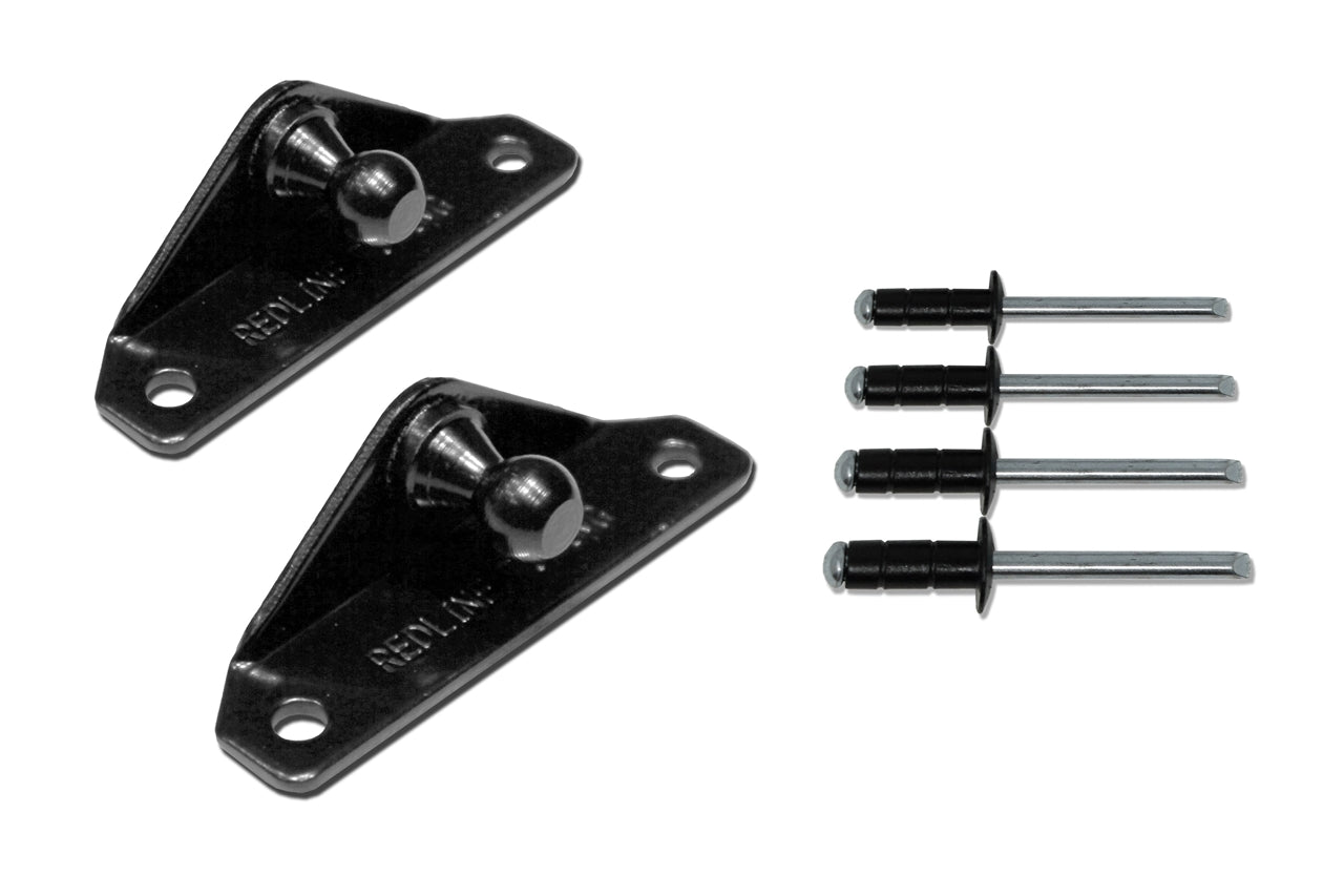 Redline Tuning 2005-2014 Ford Mustang Hood Hardware Kit (Aftermarket Hoods) - Black