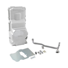 GM LS Swap Oil Pan Most Front Clearance No Drain-Back Holes Fits LS Swapped Vehicles Requiring Even More Clearance Than the 302-1 and 302-2 Same As 302-3 But Without Drain-Back and Plugs Holley
