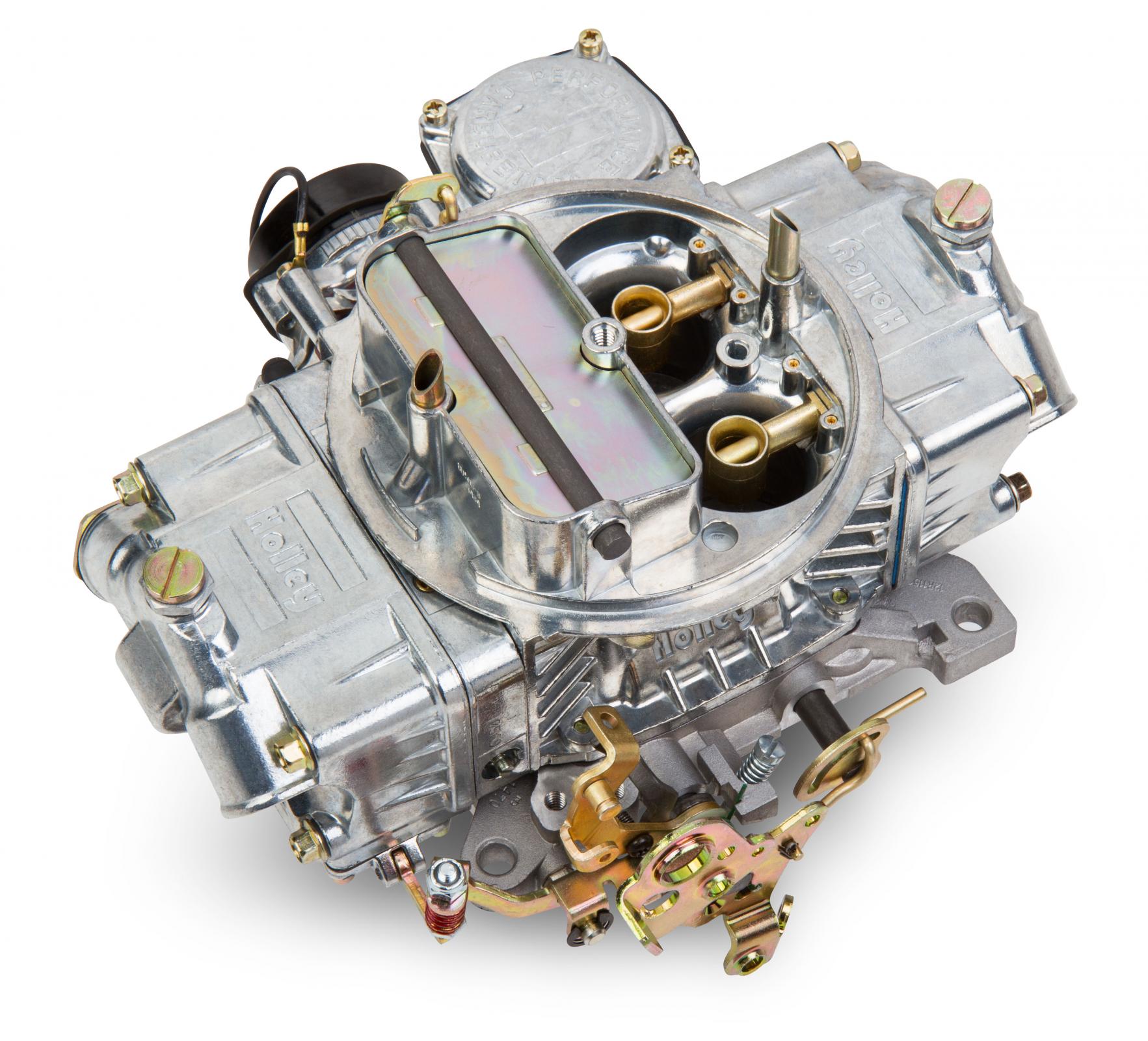 Classic Carburetor 750 CFM 4160 Fuel Inlet Dual Vacuum Secondaries Choke Type Electric Shiny Gasoline Holley