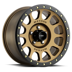 Aluminum Wheels 17x8.5 NV MR305 Bolt Pattern 5 On 139.7 Offset 0 Lip Size 1.3 Method Bronze BRZ Black Street Loc Method
