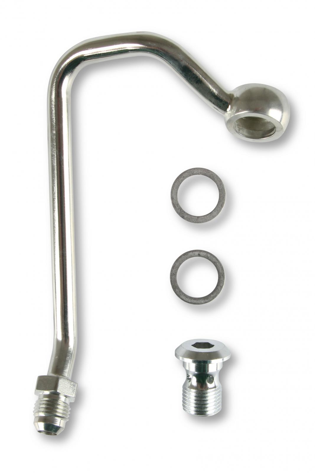 Power Steering Hardline for Saginaw Type II Pumps Fits Gen III Hemi Engines Steel with Nickel Plating Use W/ Pump 198-104 or Pump Kit 97-382 Holley