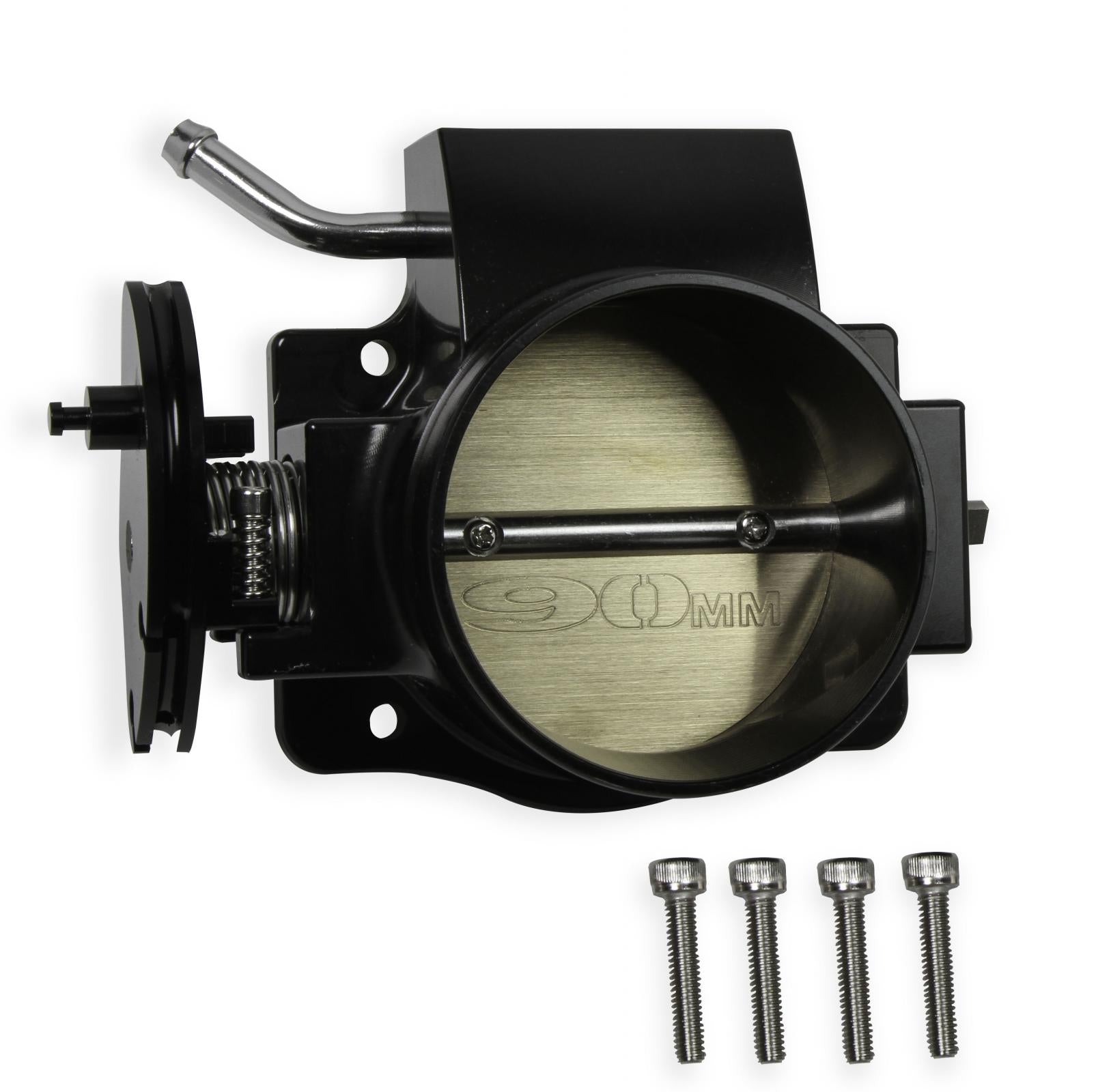 Throttle Body 90Mm Throttle Body With Logo Black For 2011-Present Ford Coyote 5.0L Sniper EFI