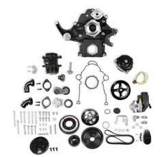 Premium Black Mid-Mount Complete Accessory System Gen III Hemi Engine VVT Fits 2009 & Up 5.7L & 2011 & Up 6.4L Engines Black Finish SFI Certified Damper with Billet Aluminum Pulley Holley