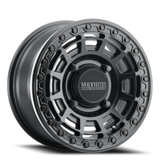 Aluminum Wheels 15x7 MR415 Beadlock UTV Bolt Pattern 4 On 136 Offset 38 Lip Size 0 Matte Black MB Gloss Black Ring Method