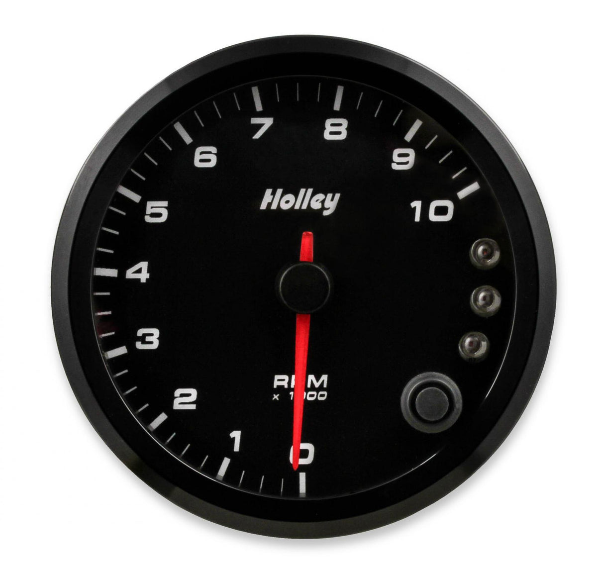 Analog-Style Tachometer Black 3-3/8 Tachometer 0-10K Standalone W/ Internal Shiftlight-Logo Holley