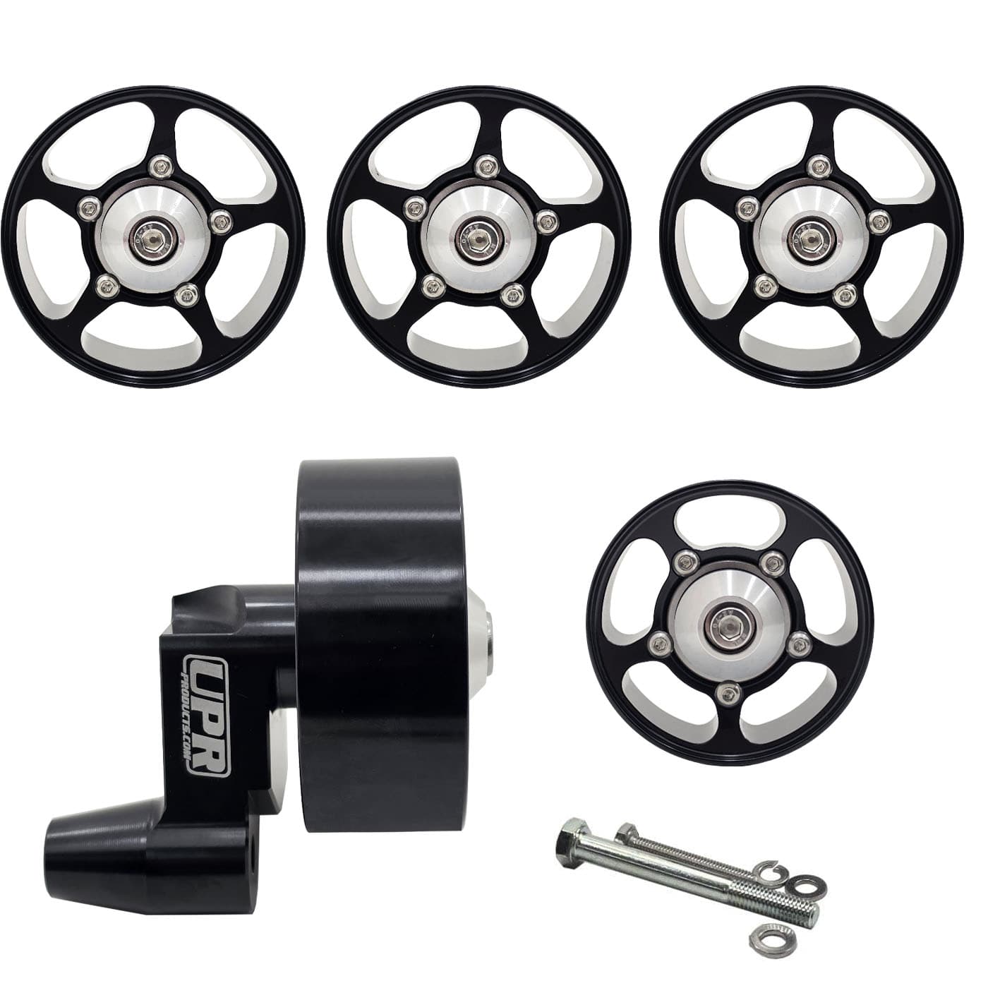 Billet Snub Idler Bracket 4pc Ultra Light Pulley Kit (fits 03-04 Cobra) UPR