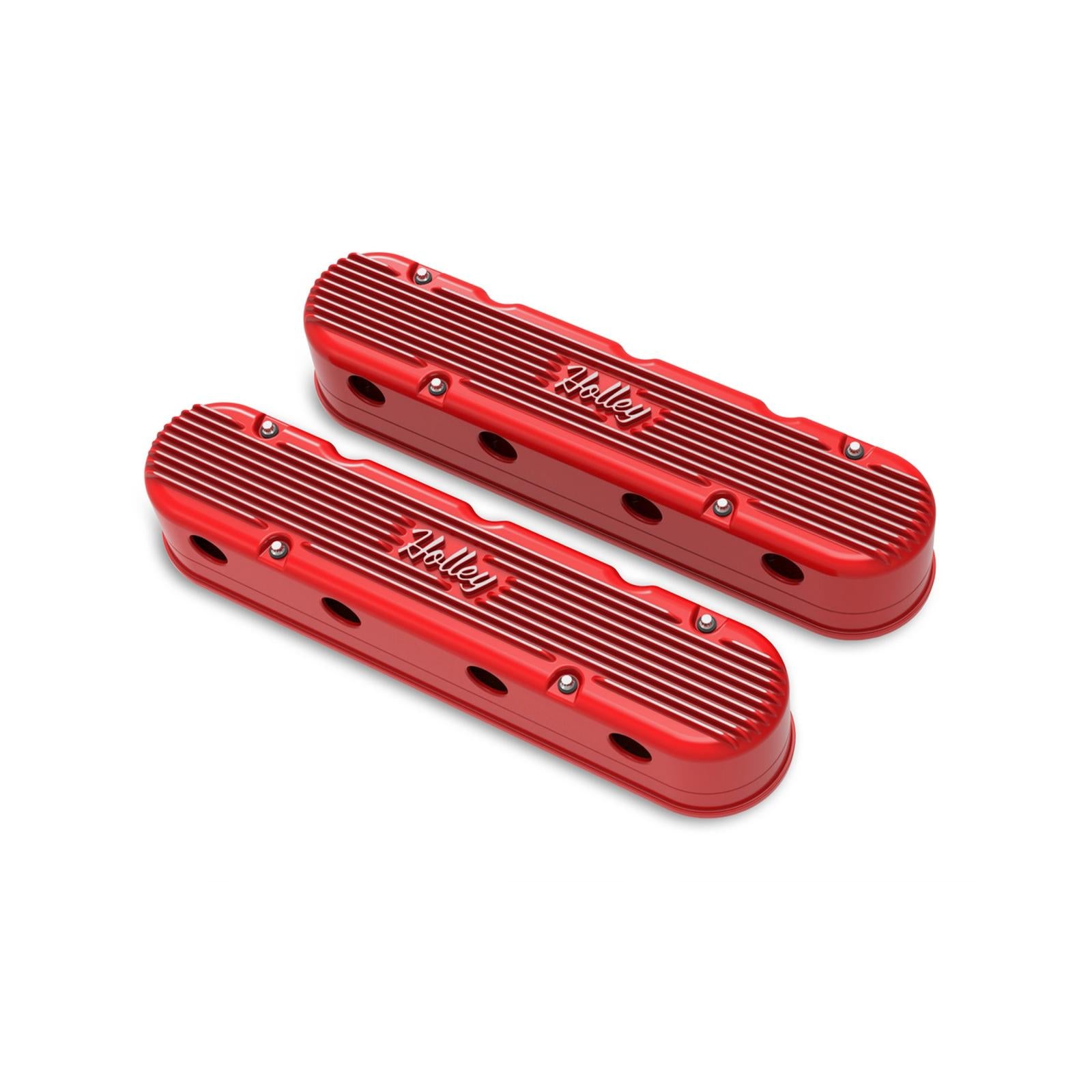 2-Piece Vintage Series Valve Cover Gen III/iv LS Gloss Red Machined Chevrolet Gen III/iv LS Cast Aluminum Coil-Mounting Base & Integrated Coil Cover Holley