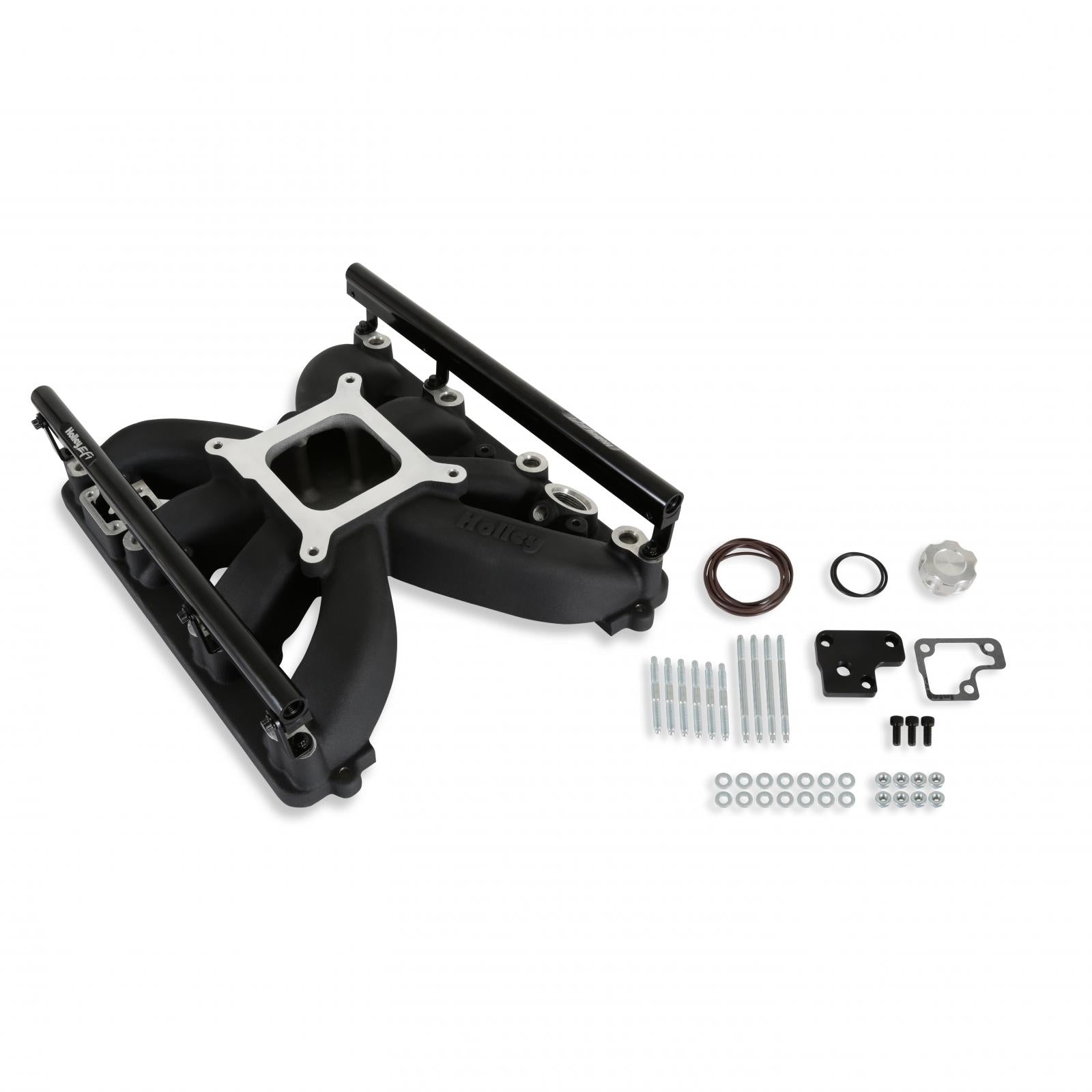 Single Plane Intake Manifold for Gen III Hemi, EFI Black Fits 2009-2023 5.7-liter, 2005-2010 6.1-liter and 2011-2023 6.4-liter Chrysler Gen III Hemi Engines Holley