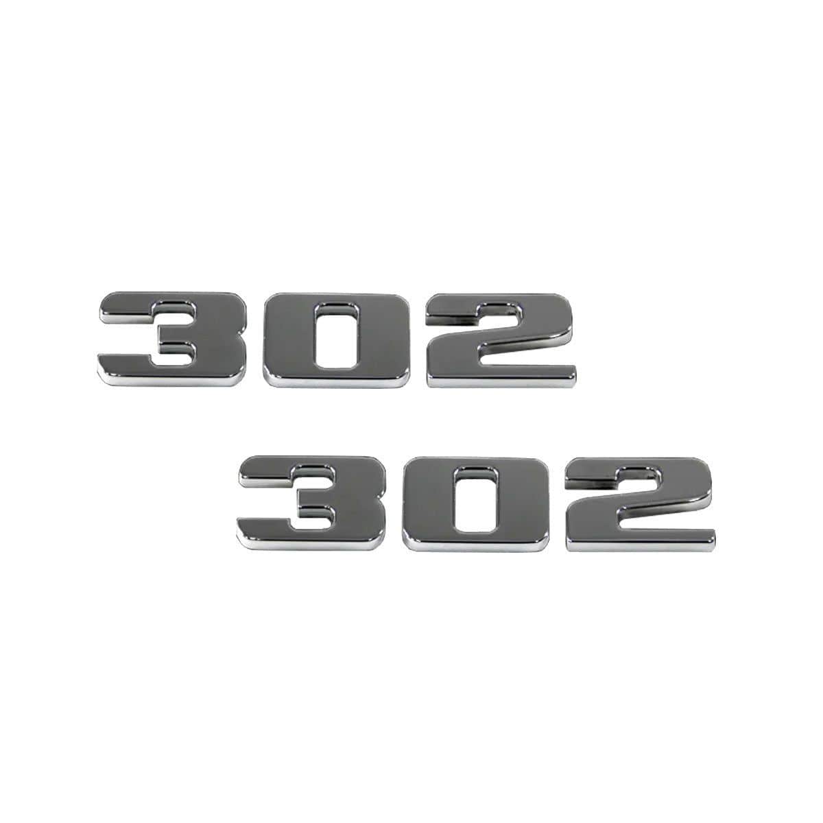 302 Billet Emblem Pair (fits Ford Mustang, Universal) UPR
