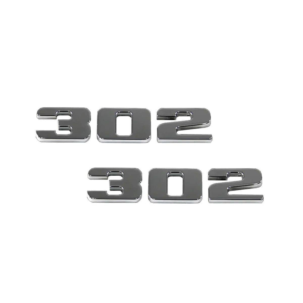 302 Billet Emblem Pair (fits Ford Mustang, Universal) UPR