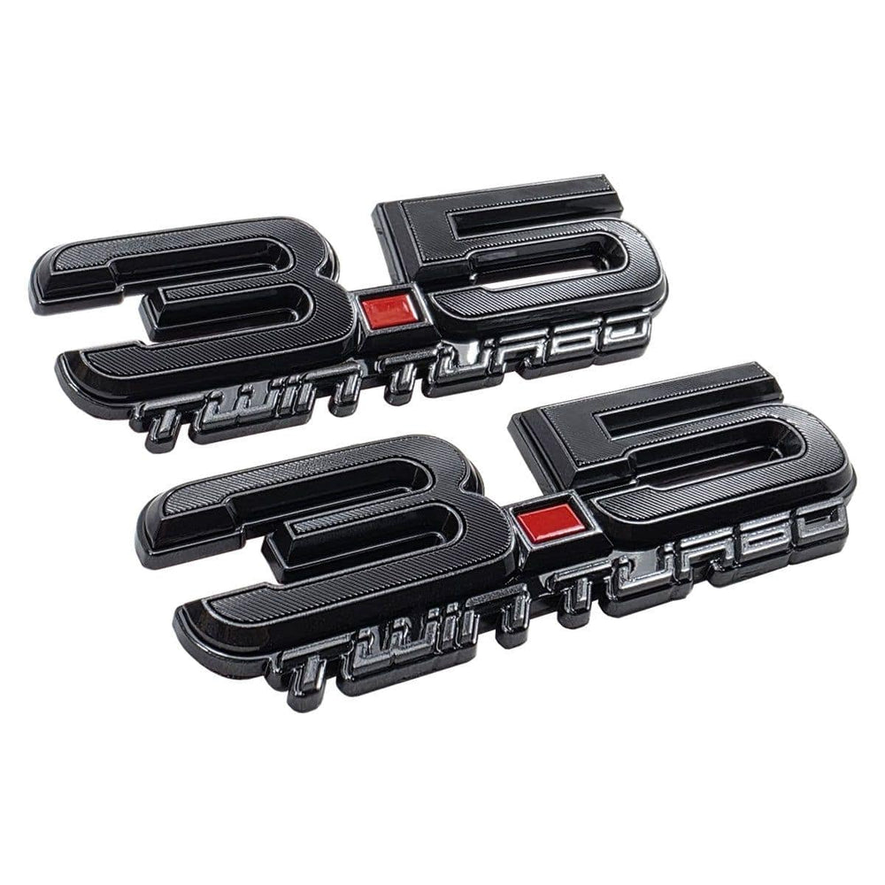UPR 3.5 Twin Turbo Fender Emblem Pair (fits F-150, Explorer, F-150 Raptor, Flex, Expedition)