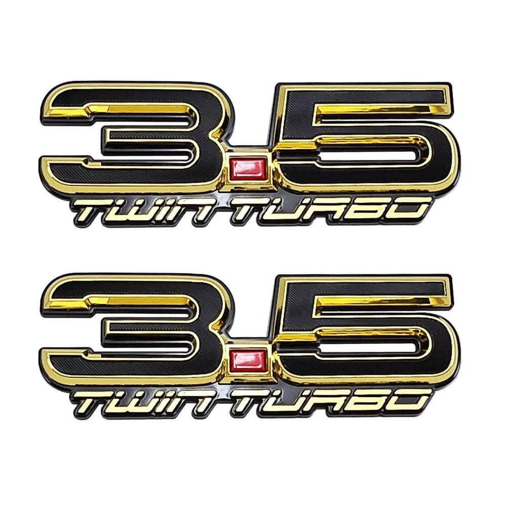 UPR 3.5 Twin Turbo Fender Emblem Pair (fits F-150, Explorer, F-150 Raptor, Flex, Expedition)