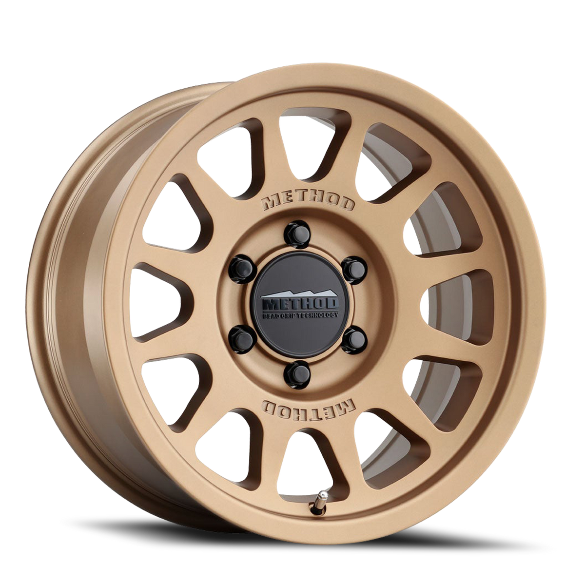 Aluminum Wheels 17x8.5 Bead Grip MR703 Bolt Pattern 6 On 139.7 Offset 35 Lip Size 0.79 Method Bronze BRZ Method