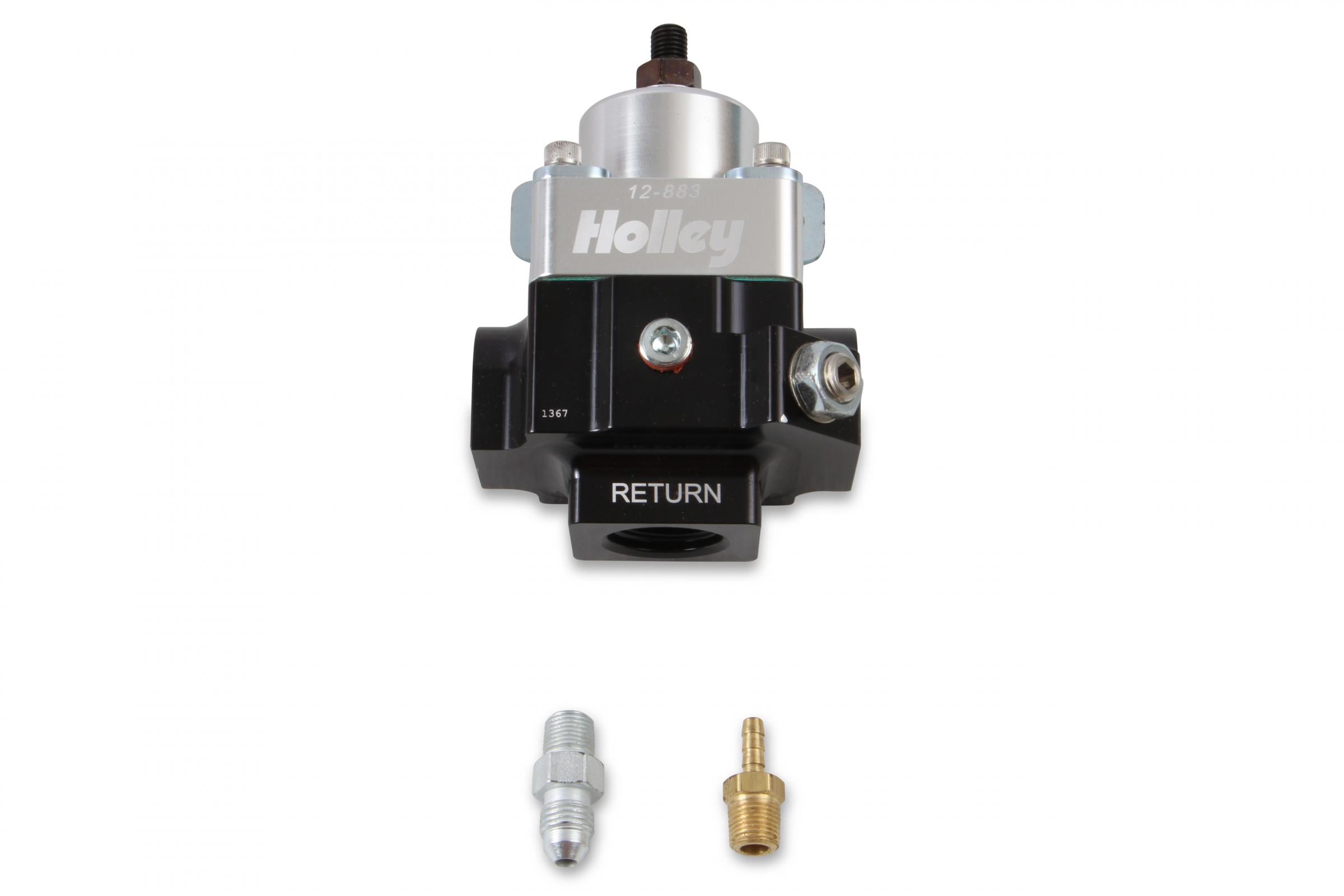 Double Adjustable Fuel Regulator 2 Port Double Adjustable Regulator 10AN Adjustable from 4-9 PSI Holley
