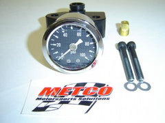 Metco Motorsports Fuel Rail Adapter with Pressure Gauge 05-14 Mustang GT