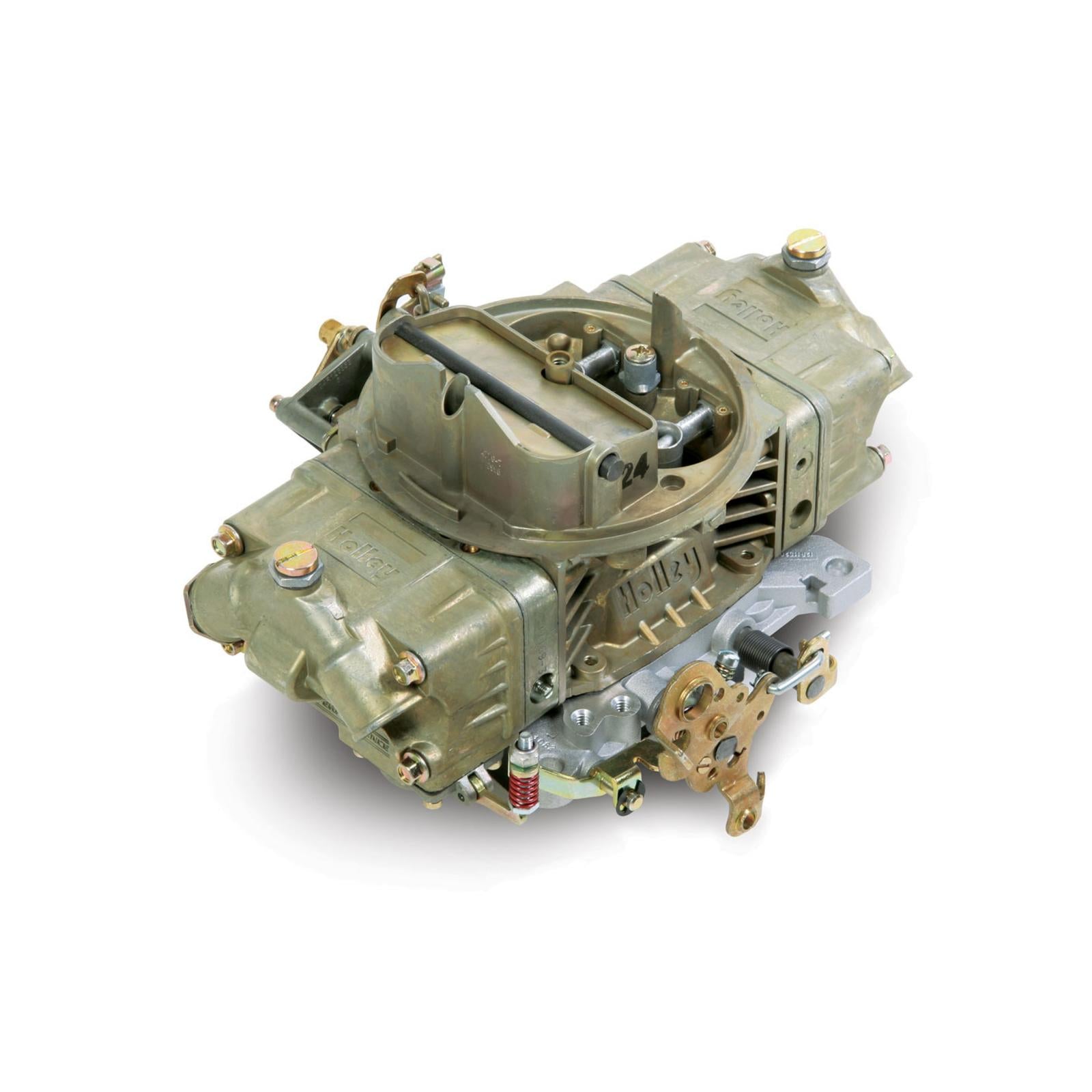 Double Pumper Carburetor 600 CFM 4150 Mechanical Secondaries Gold Dichromate Gasoline Holley