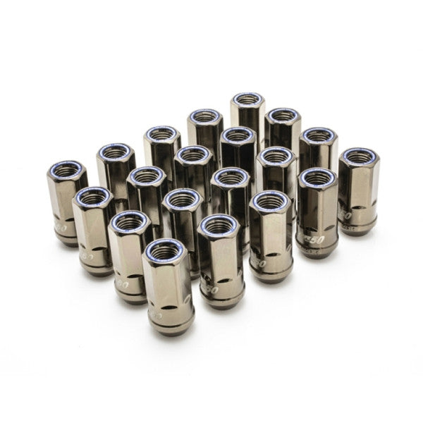Wheel Mate Muteki HR50 Open End Lug Nuts - Titanium Chrome w/ Blue Ring 14x1.50 - HR5007TU User 1