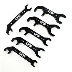 UPR 7075 Billet Aluminum Black Phantom Angled 6pc AN Wrench Set